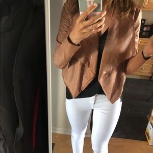 BCBG Camel Leather Jacket